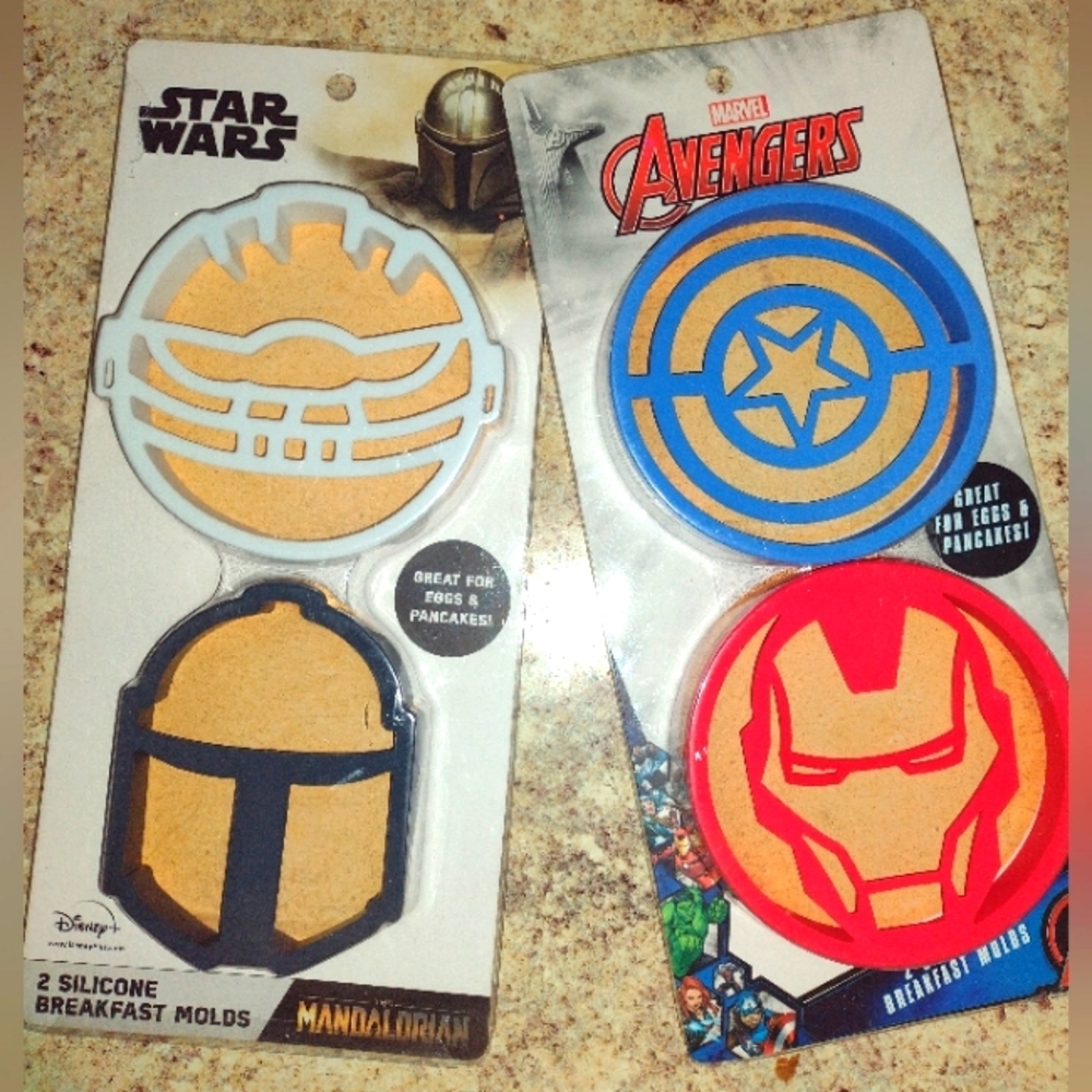 Brand New Avengers & Star Wars Breakfast Mold Lot.
